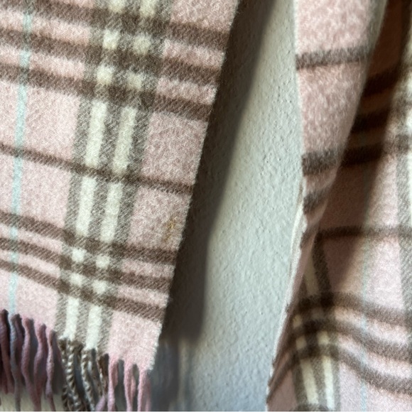 Burberry Pink and Brown Plaid Scarf - Picture 7 of 7